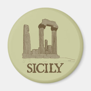 Ancient Sicily Agrigento Ruins Magnet