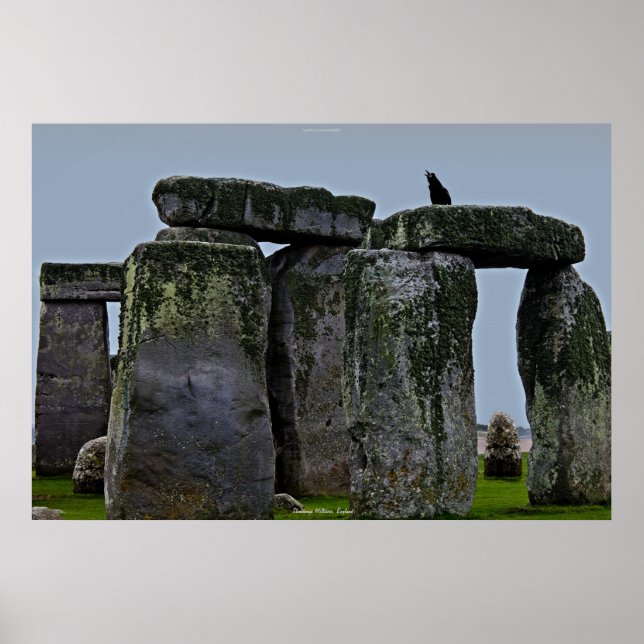 Ancient Site of Stonehenge Standing Stones & Rook Poster (Front)