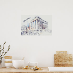 Ancient Sites Parthenon in Athens, Greece Poster