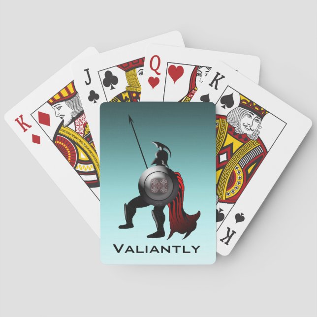 Ancient Spartan Warrior Playing Cards (Back)