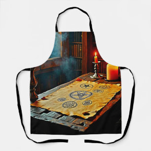 Ancient Spells on a Mystic Scroll Apron