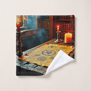 Ancient Spells on a Mystic Scroll Bath Towel Set