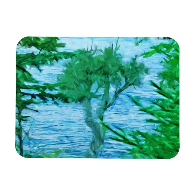 Ancient Spirit Tree in Abstract Magnet (Horizontal)
