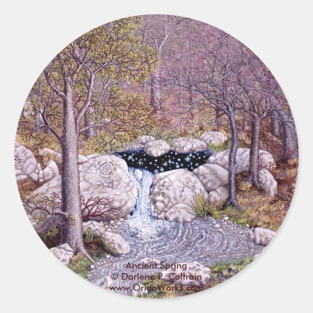 Ancient Spring, Ancient Spring Darlene P. Colt... Classic Round Sticker (Front)
