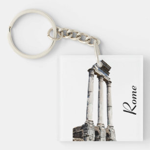 Ancient stone columns key ring