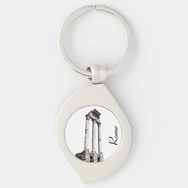 Ancient stone columns key ring (Front)