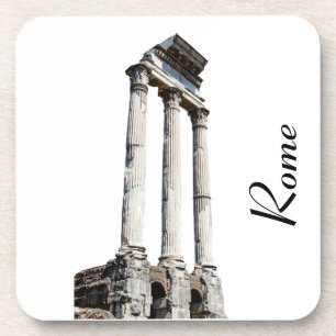 Ancient stone columns square coaster