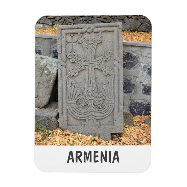 Ancient stone crosses (khachkars) in Armenia Magnet (Vertical)