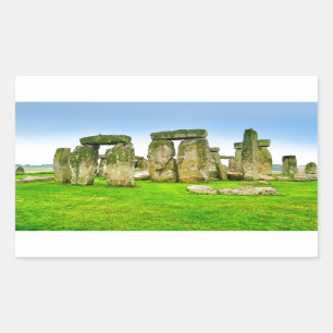 Ancient Stonehenge Standing Stones in Summer Art Rectangular Sticker