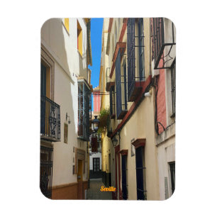 Ancient street in Seville, Spain, travel Magnet