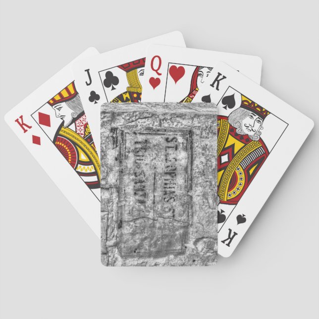 Ancient Street Sign Malta Playing Cards (Back)