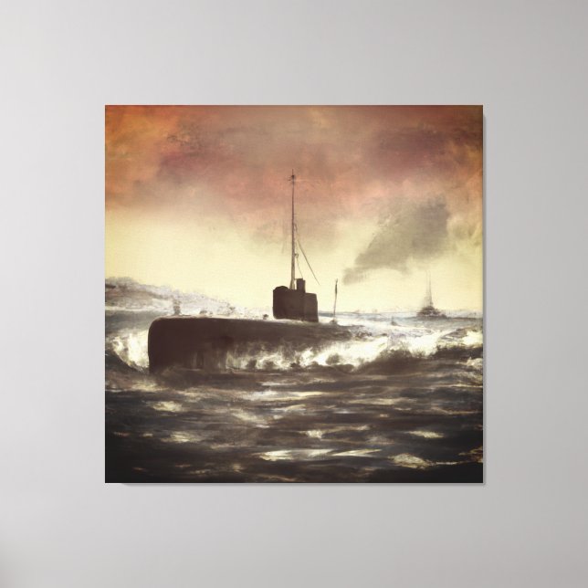 Ancient Submarine Canvas Print (Front)