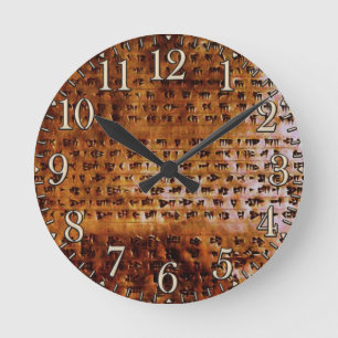 Ancient Sumerian Cuneiform Designer Clock