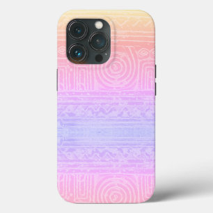 Ancient Sumerian Mesopotamian Pattern Pink iPhone 13 Pro Case