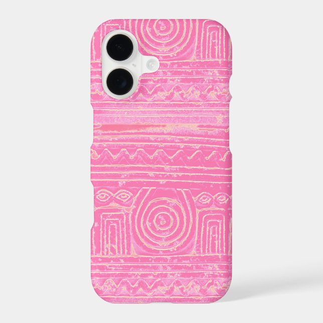 Ancient Sumerian Mesopotamian Pattern Pink Samsung Galaxy Case (Back)