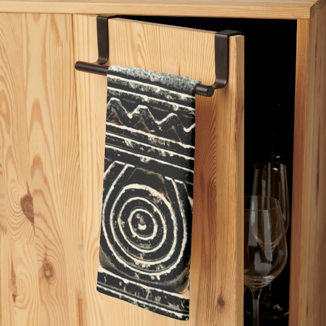 Ancient Sumerian Mesopotamian Pattern Tea Towel (Thirds Fold)