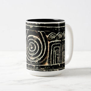 Ancient Sumerian Mesopotamian Pattern Two-Tone Coffee Mug