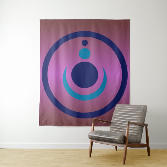 Ancient Symbols Alien Crop Circle Tapestry (In Situ)