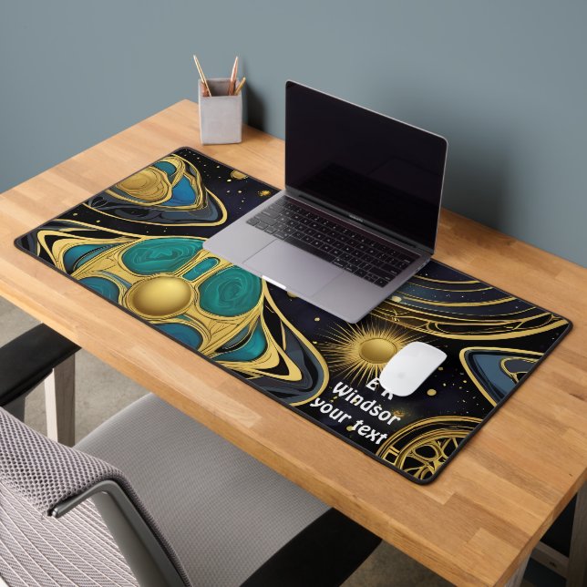 Ancient symbols in vibrant Abstract Design Desk Mat (Office 2)
