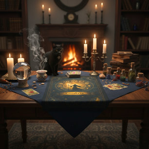 Ancient Symbols & Magical Sorceress Custom Name Tea Towel