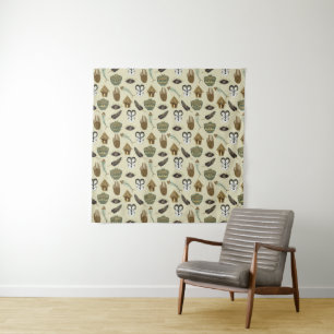 Ancient Symbols Uneven Pattern Tapestry