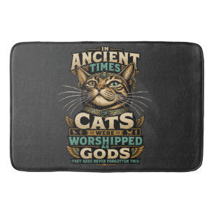 Ancient Tabby Cat Attitude Bath Mat
