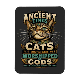 Ancient Tabby Cat Attitude Magnet
