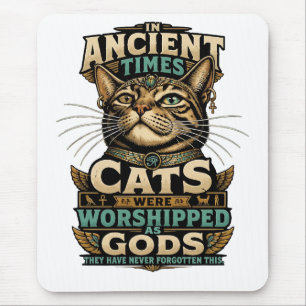Ancient Tabby Cat Attitude Mouse Mat