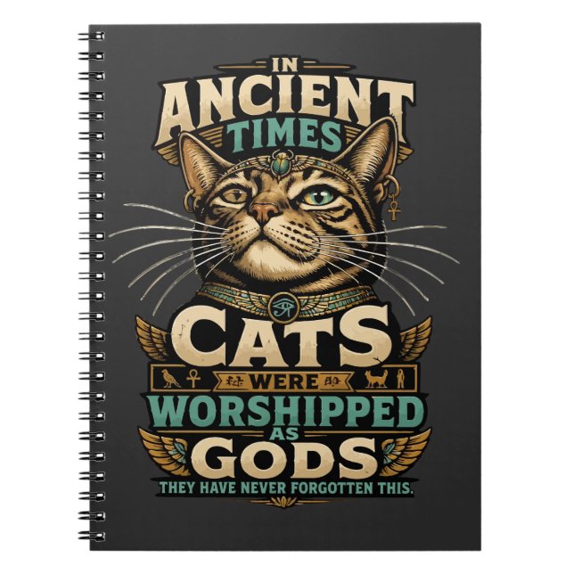 Ancient Tabby Cat Attitude Notebook (Front)