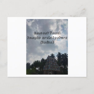 Ancient Tamil temple architecture (India) Postcard