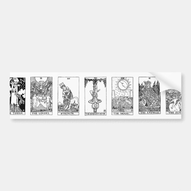 ancient tarot bumper sticker (Front)