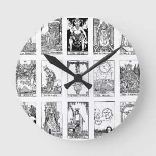 ancient tarot round clock