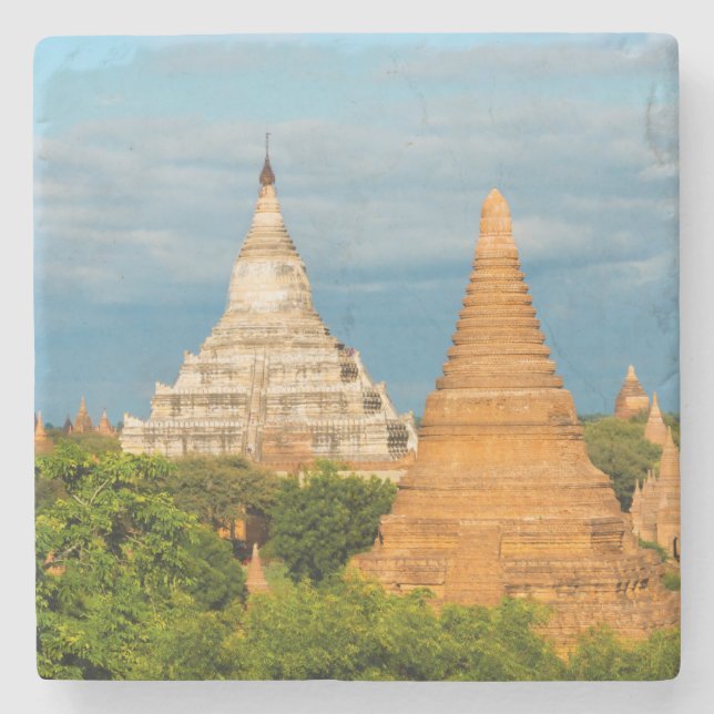 Ancient Temples and Pagodas | Bagan Stone Coaster (Front)