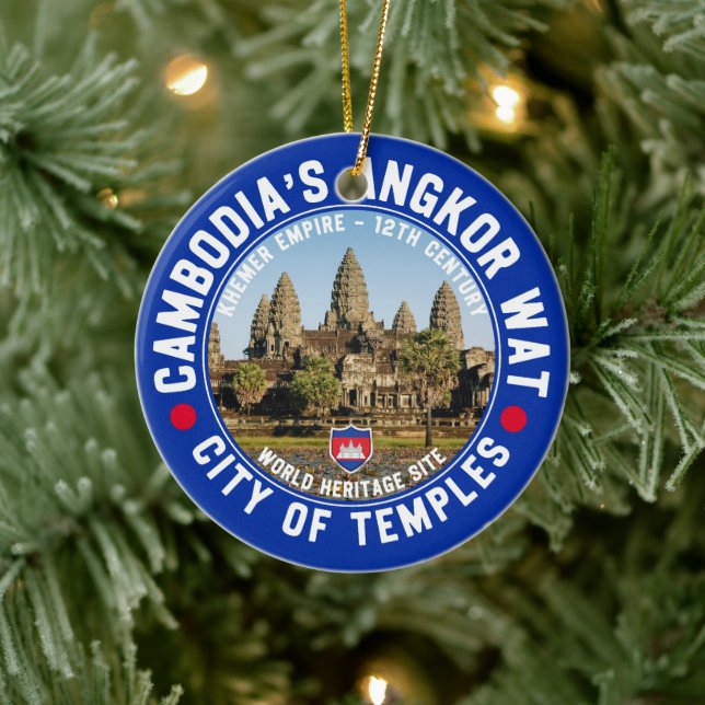 Ancient Temples of Cambodia – Angkor Wat Ceramic Tree Decoration (Tree)