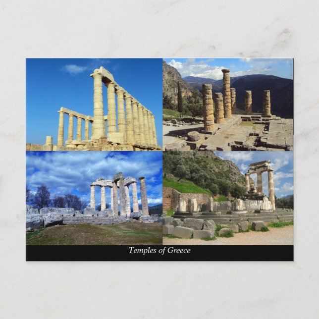 Ancient temples of Greece Postcard (Front)
