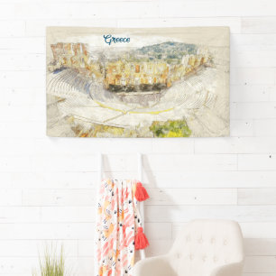 Ancient theatre of Athens, Greece Banner