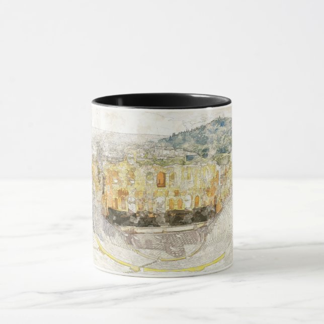 Ancient Theatre of Athens Greece Coffee Mug Travel (Center)