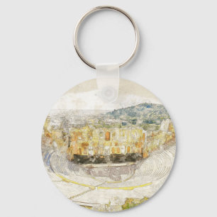 Ancient theatre of Athens, Greece Key Ring