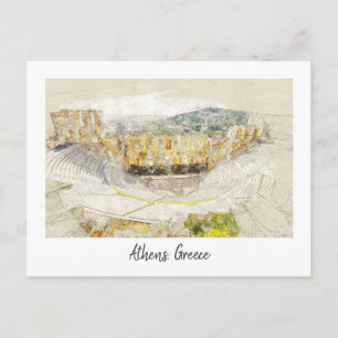Ancient theatre of Athens, Greece Postcard