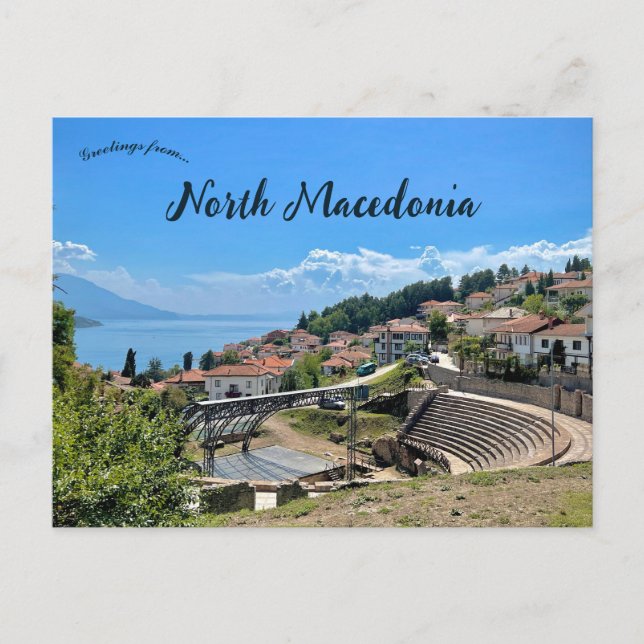 Ancient Theatre of Ohrid North Macedonia Postcard (Front)