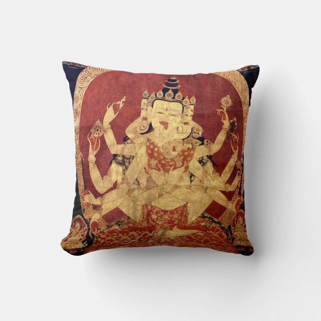Ancient Tibetan Tapestry Cushion (Front)