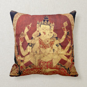 Ancient Tibetan Tapestry Cushion