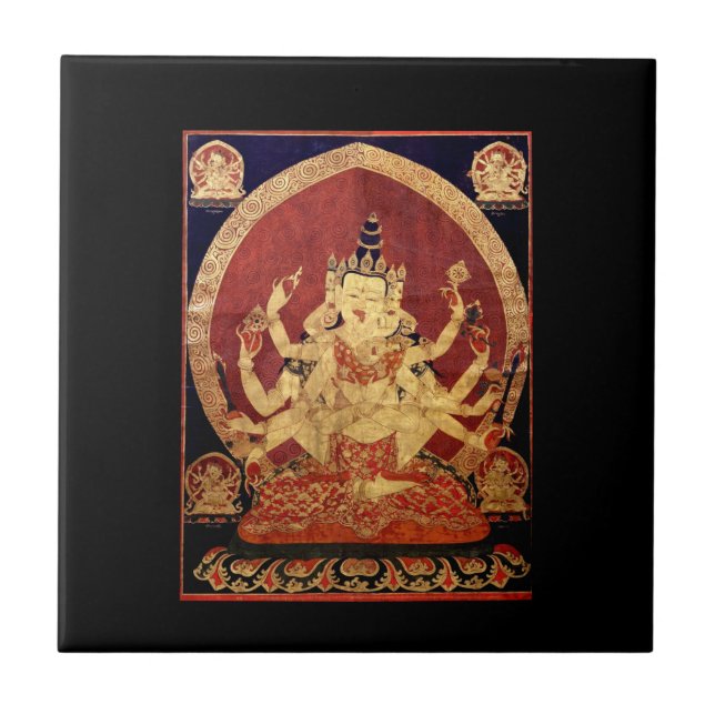 Ancient Tibetan Tapestry Tile (Front)