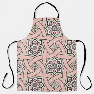 Ancient tile ornamental background,seamless patter apron