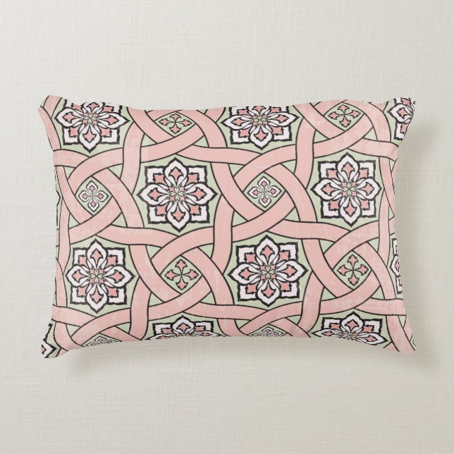 Ancient tile ornamental background,seamless patter decorative cushion (Front)