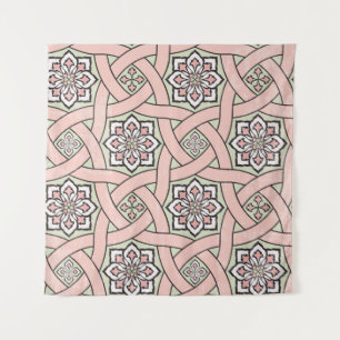 Ancient tile ornamental background,seamless patter tapestry