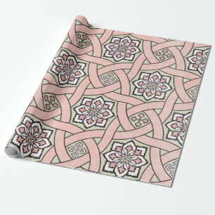 Ancient tile ornamental background,seamless patter wrapping paper