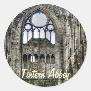 Ancient Tintern Abbey, Cistercian Monastery, Wales Classic Round Sticker