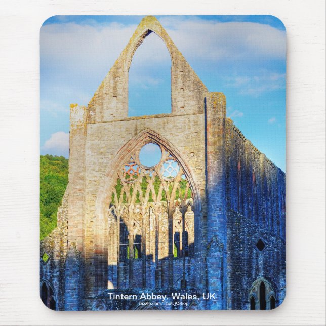 Ancient Tintern Abbey, Cistercian Monastery, Wales Mouse Mat (Front)
