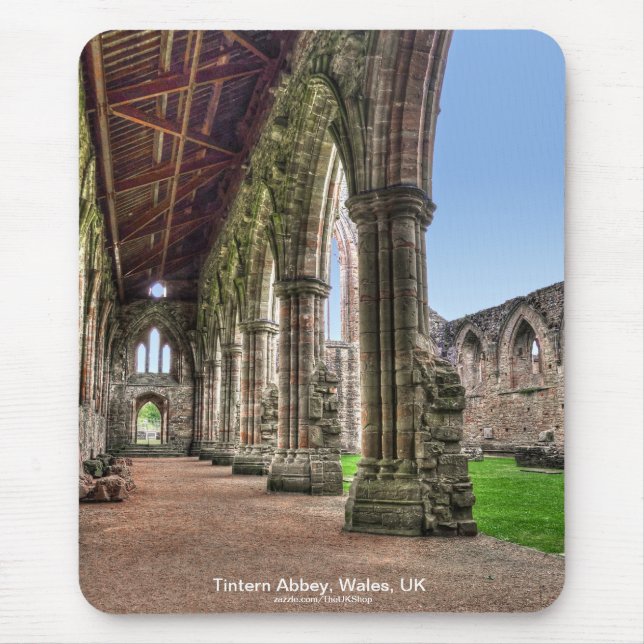 Ancient Tintern Abbey, Cistercian Monastery, Wales Mouse Mat (Front)